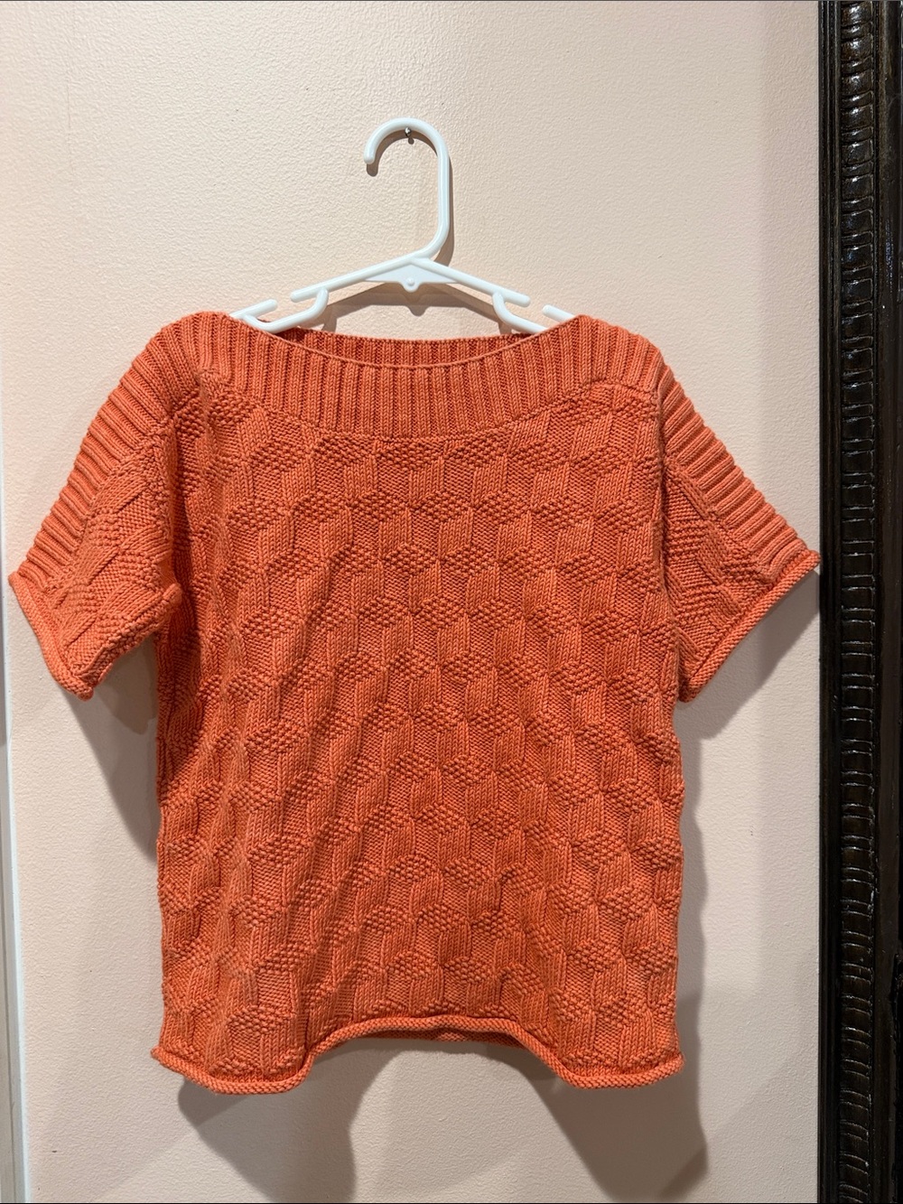 Misha And Puff Coral Knit Short-Sleeve Sweater
